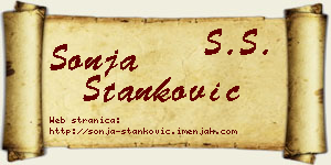 Sonja Stanković vizit kartica